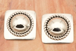 Artie Yellowhorse Sterling Silver Post Earrings